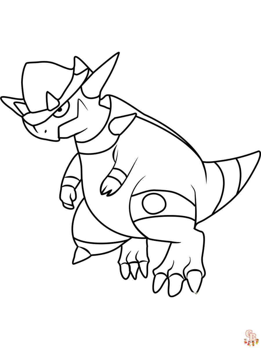 Pokemon Rampardos coloring pages free