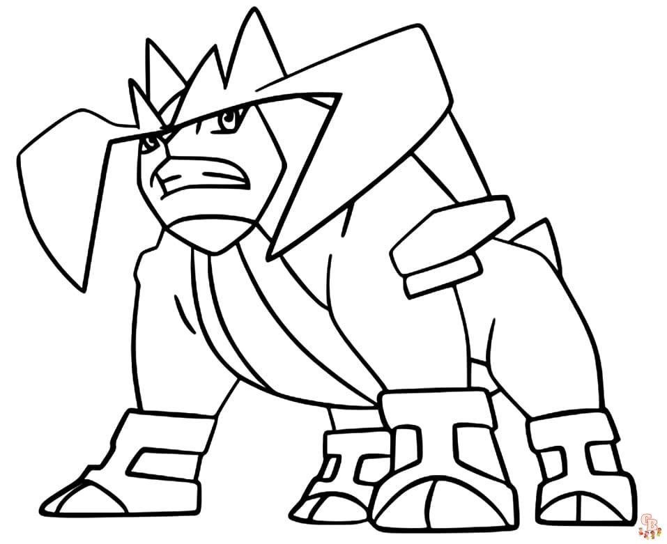 Pokemon Terrakion coloring page