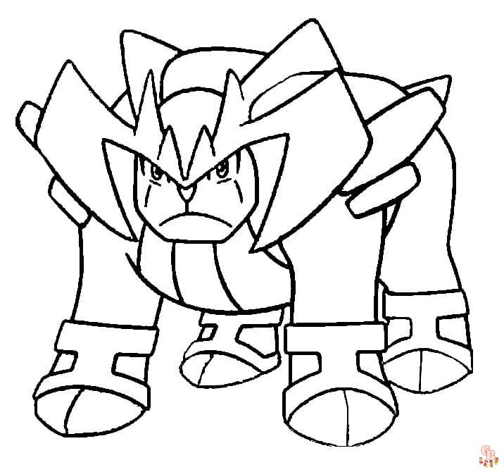 Pokemon Terrakion coloring pages free