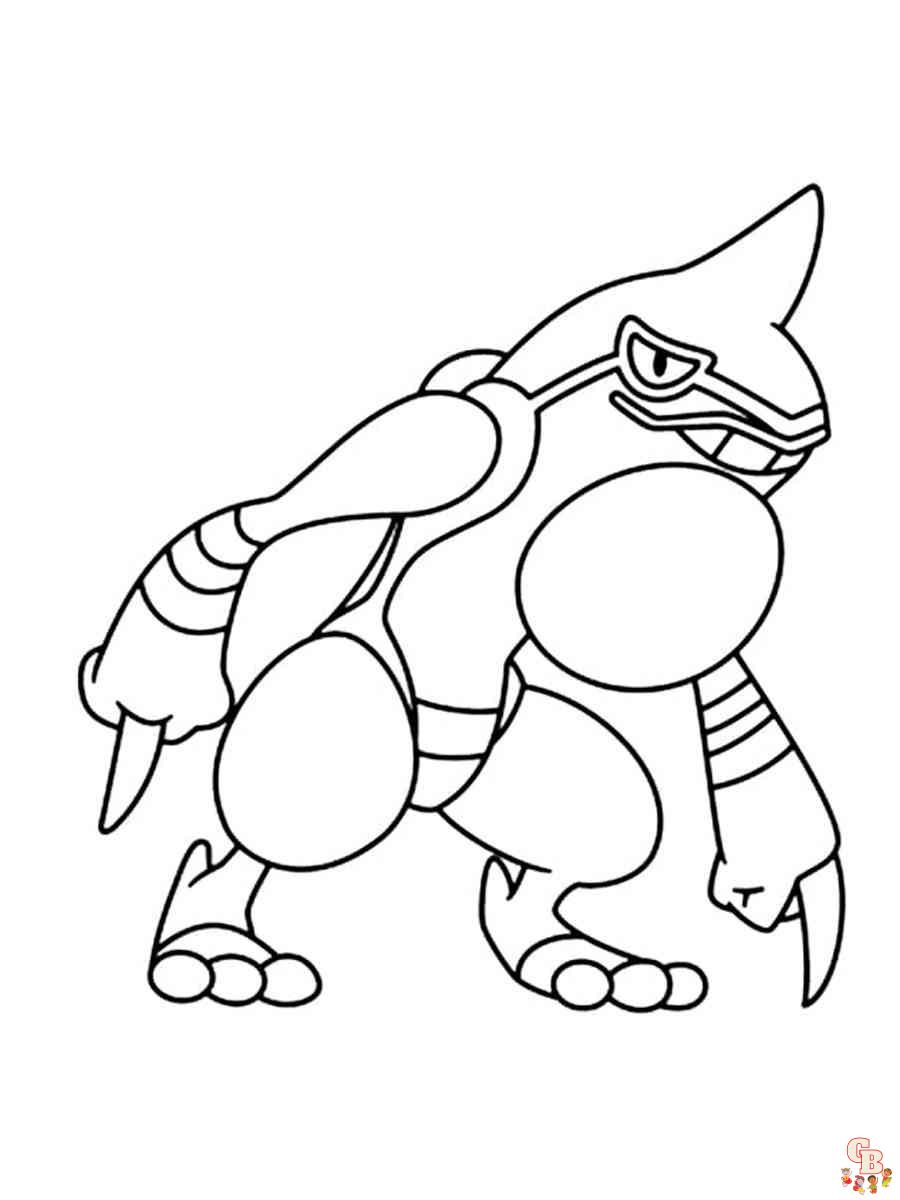 Pokemon Toxicroak coloring pages printable free