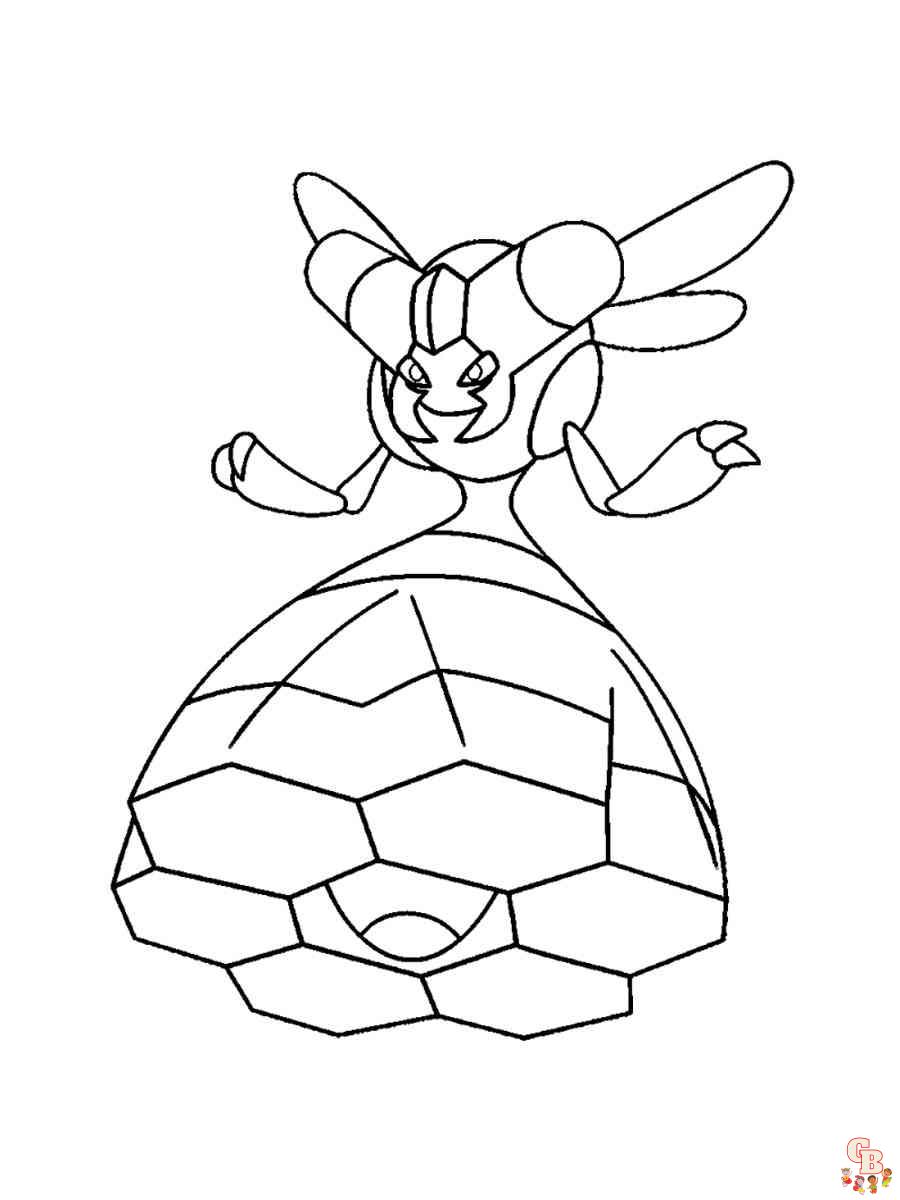 Pokemon Vespiquen coloring pages