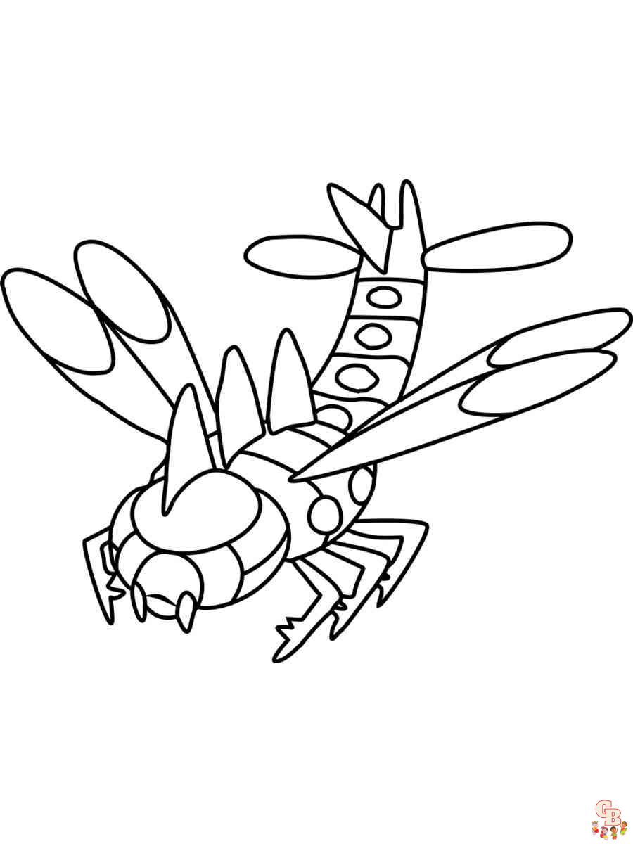 Pokemon Yanmega coloring pages