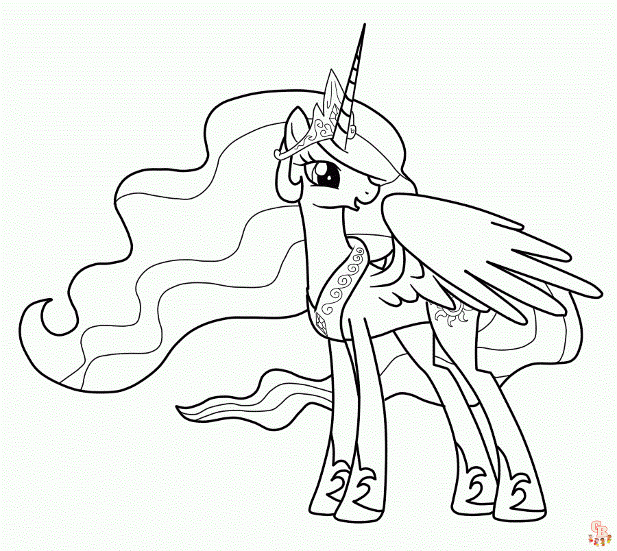 Princess Celestia coloring pages free