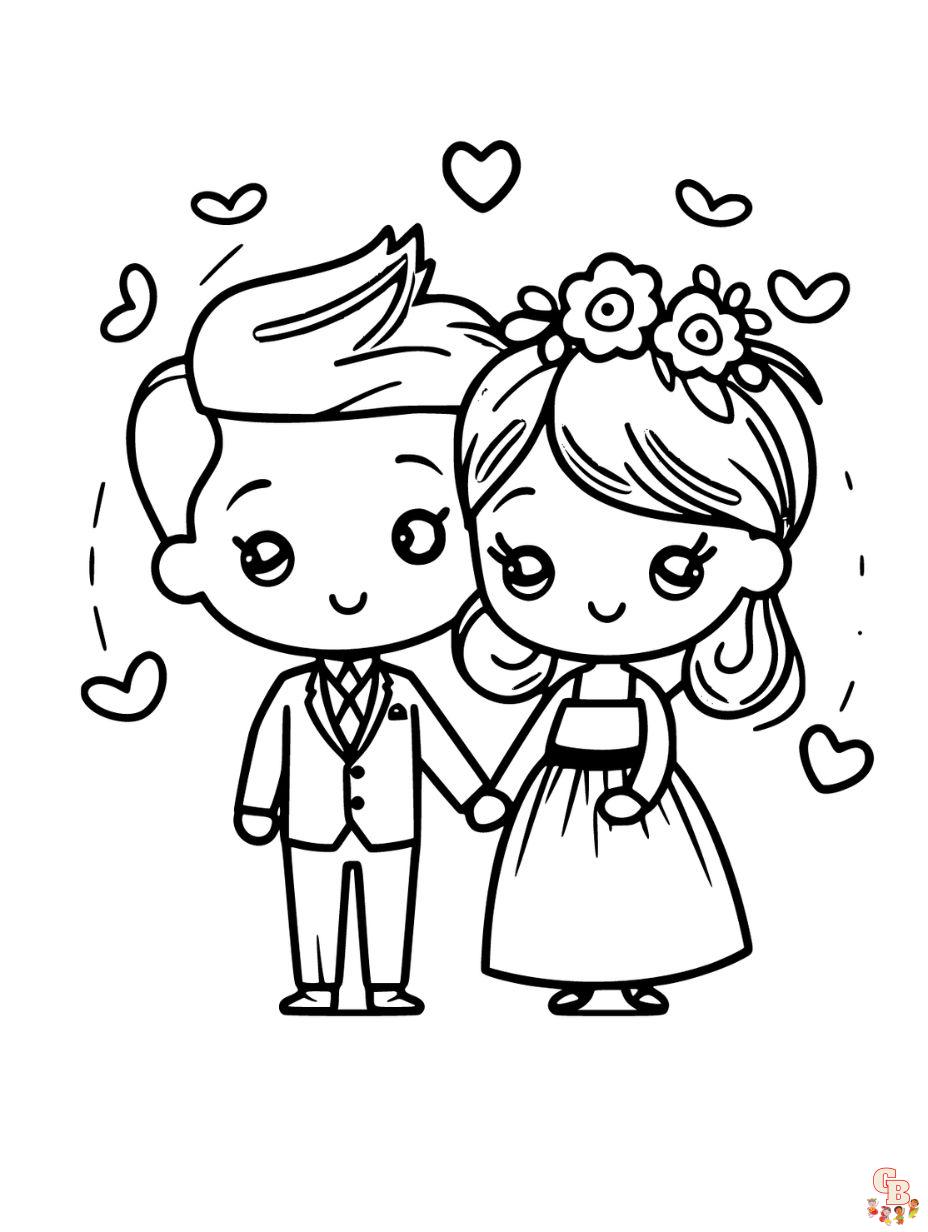 Printable Wedding coloring sheets