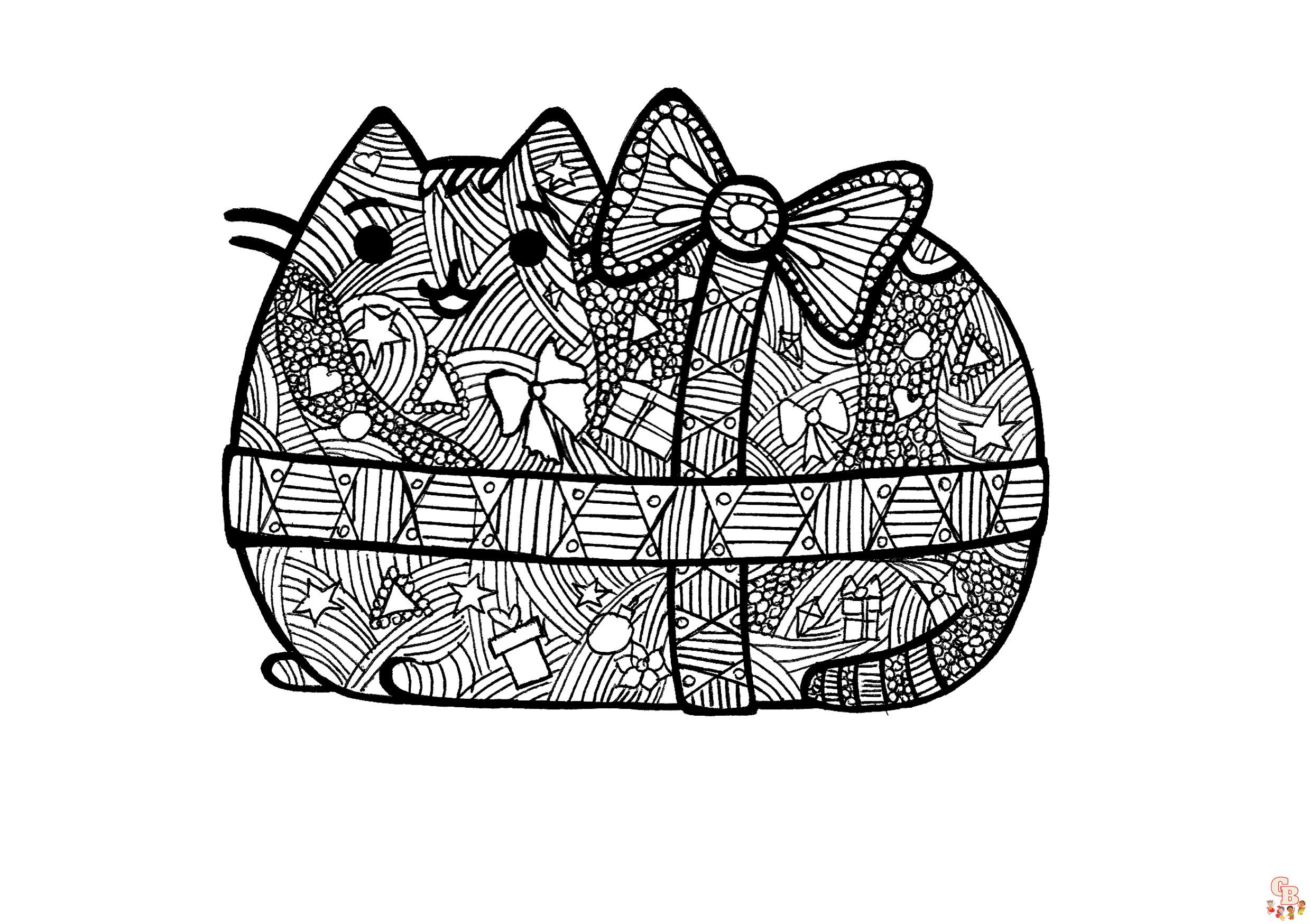 Pusheen Mandala Coloring Pages 10