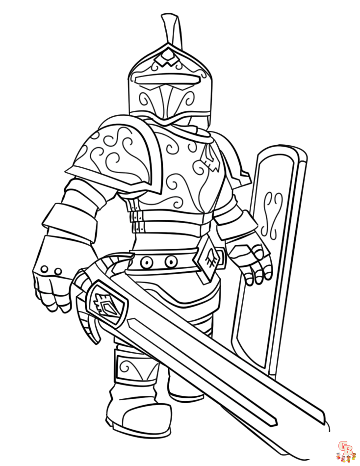 Roblox Knight Coloring Pages 2