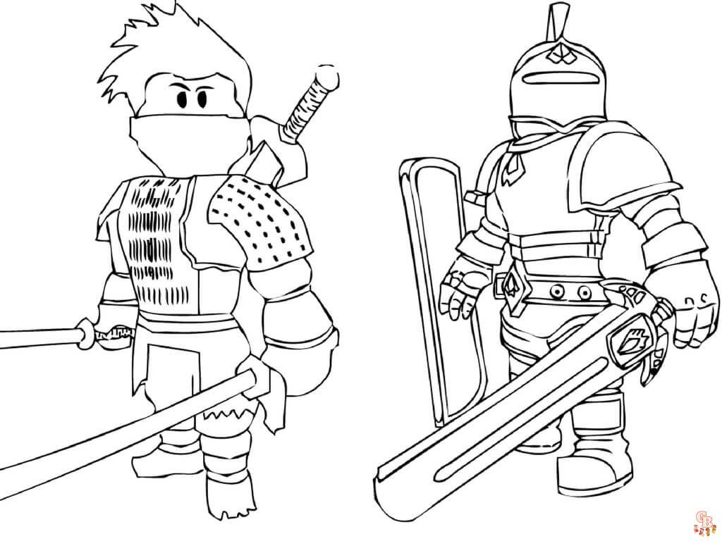 Roblox Knight Coloring Pages 3