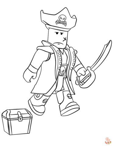 Roblox Pirate Coloring Pages 1