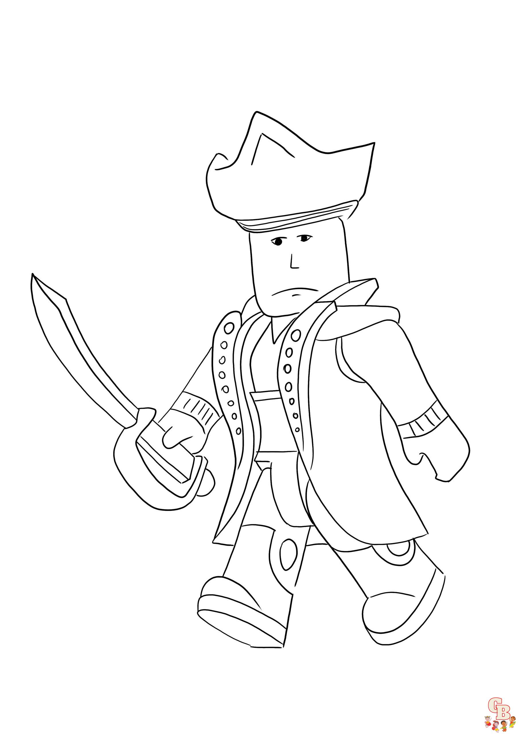 Roblox Pirate Coloring Pages 2