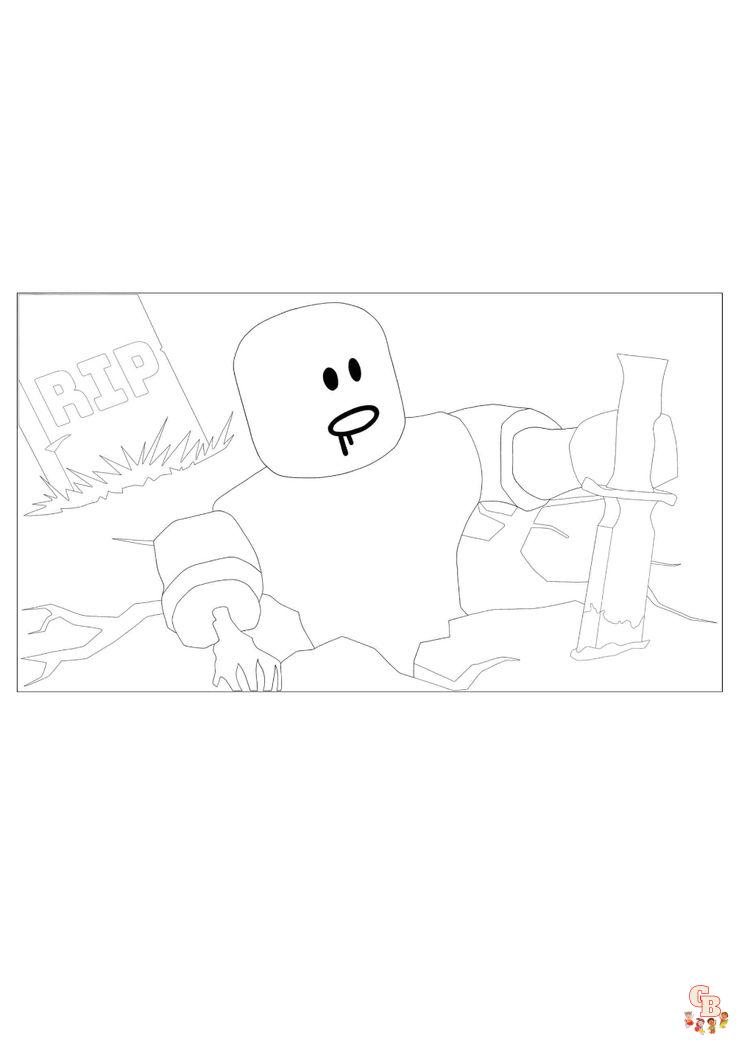 Roblox Zombie Coloring Pages 1