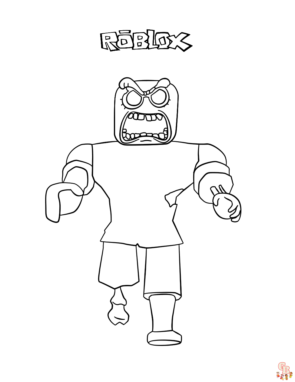 Roblox Zombie Coloring Pages 1