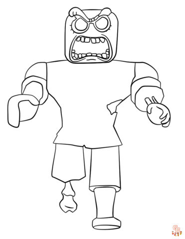 Roblox Zombie Coloring Pages 2