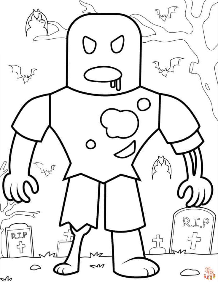 Roblox Zombie Coloring Pages 3