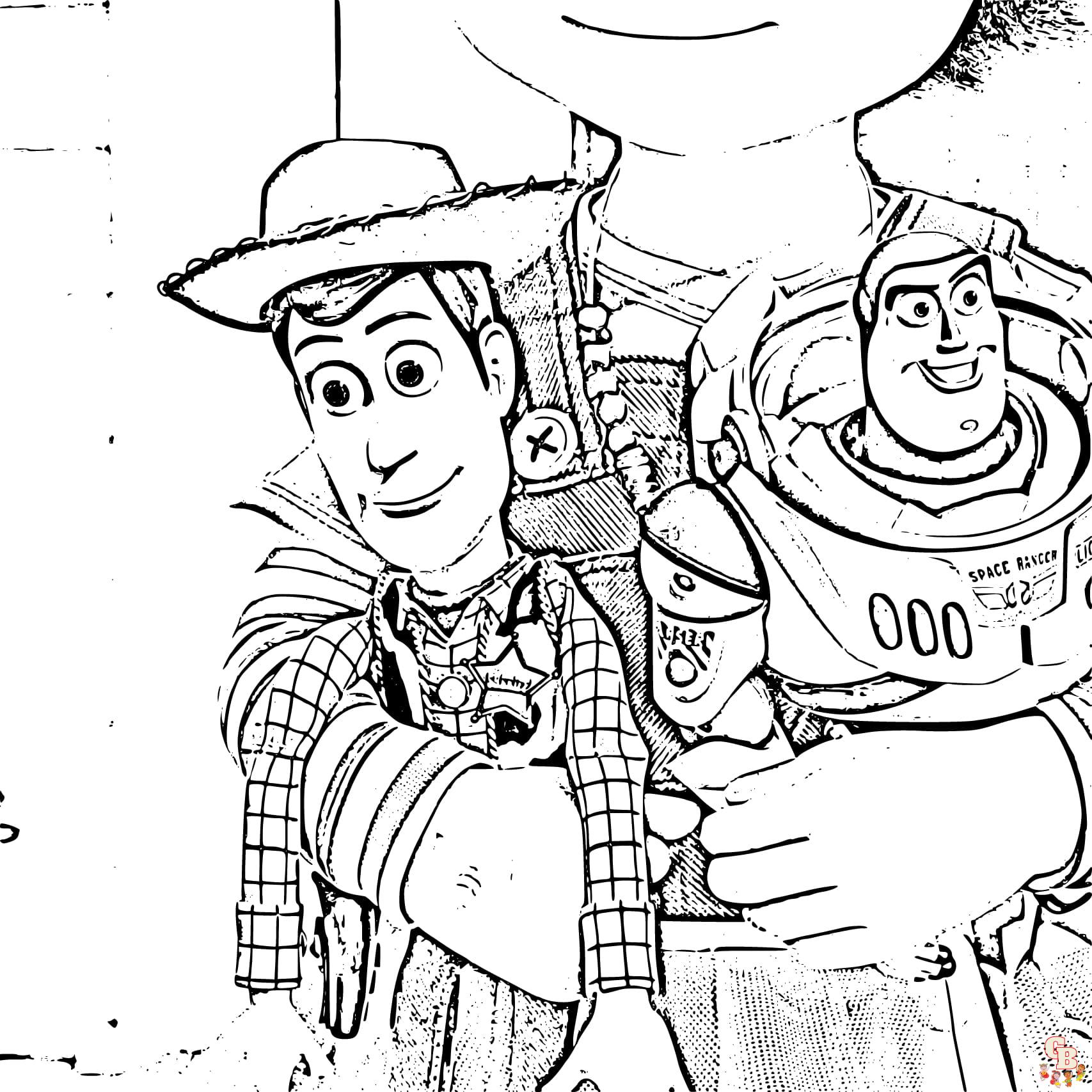 Toy story coloring pages free