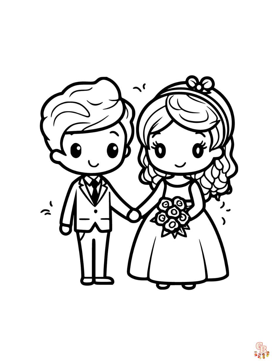 Wedding coloring pages free