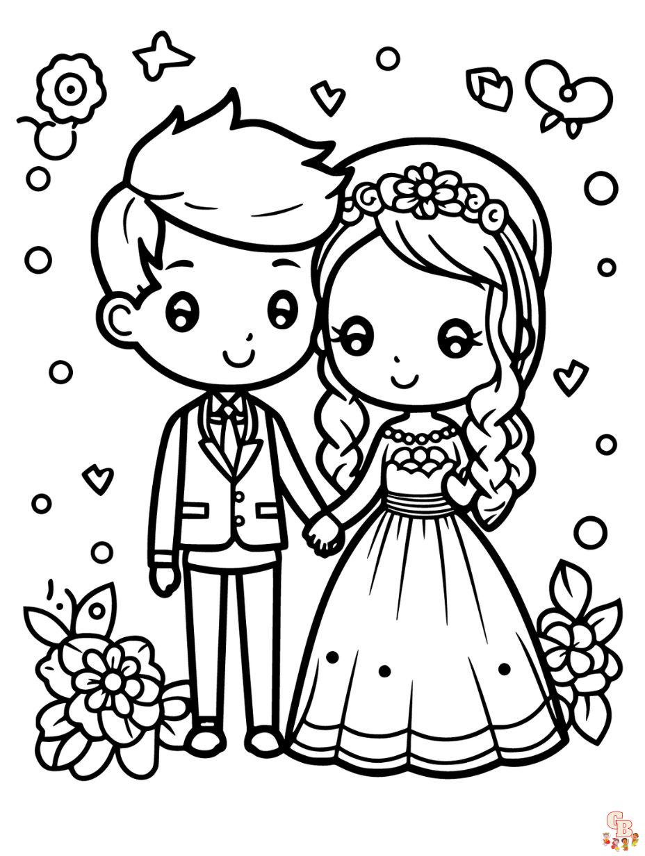 Wedding coloring pages