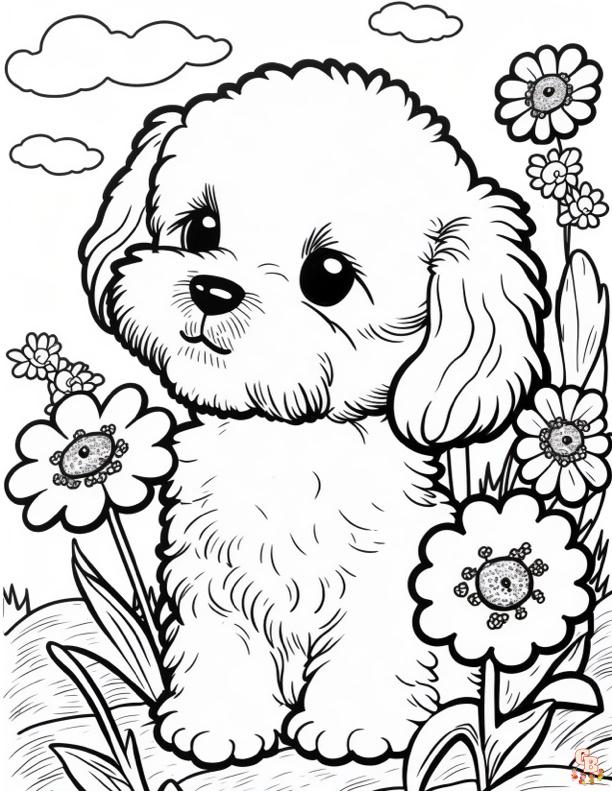 coloring pages of cute dogs