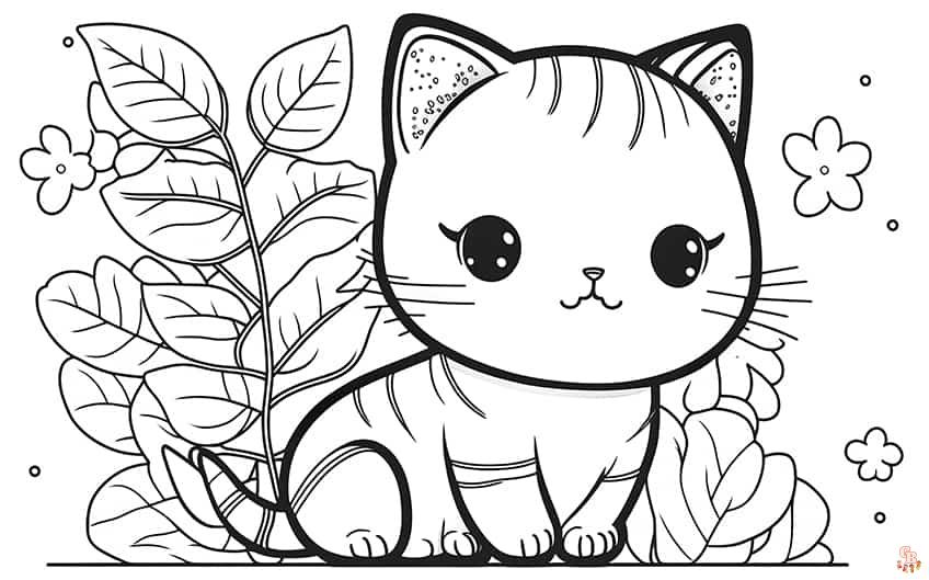 cute kitten coloring pages