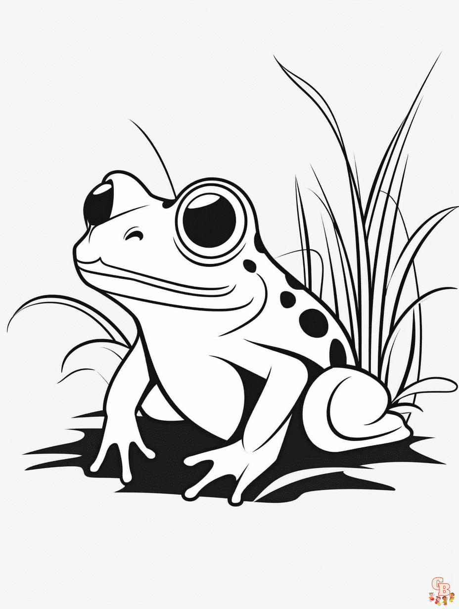 frog coloring pages easy