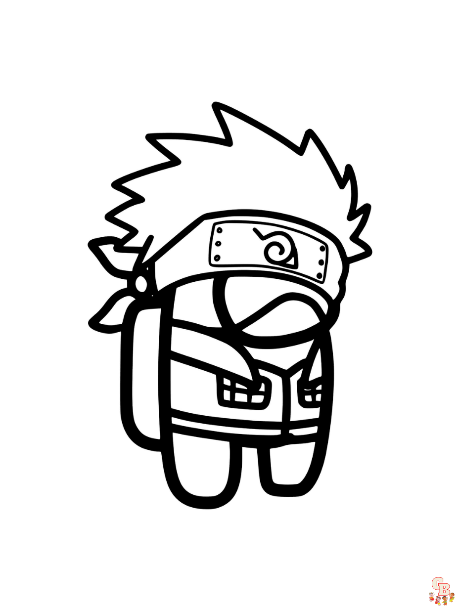 naruto among us coloring pages