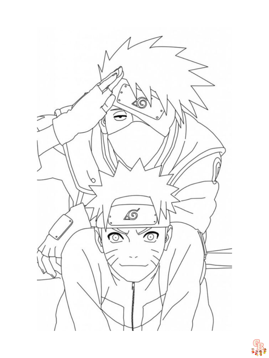 naruto and kakashi coloring pages