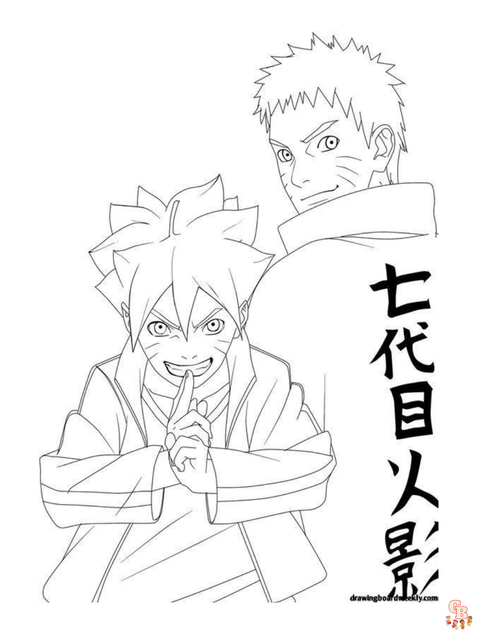 naruto boruto coloring pages