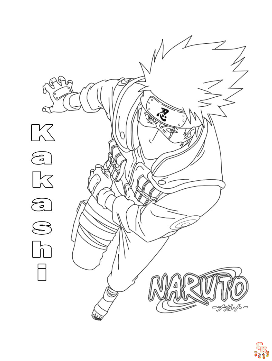 naruto coloring pages kakashi