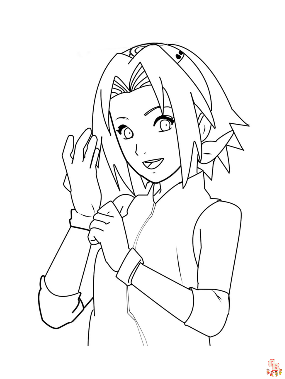 naruto coloring pages sakura