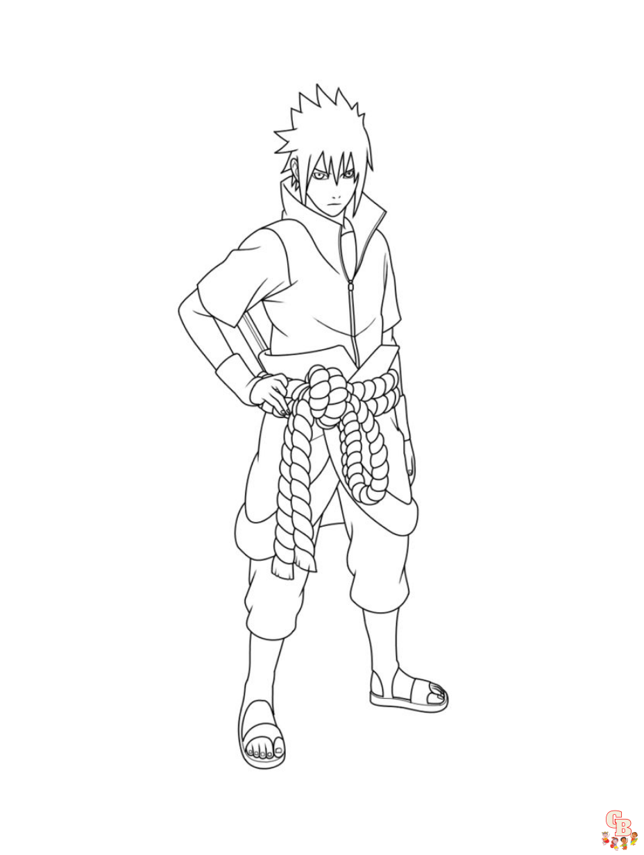 naruto coloring pages sasuke