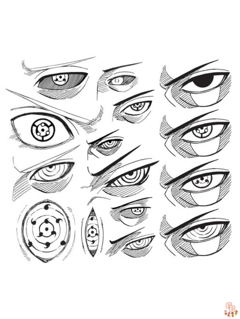 naruto eyes coloring pages