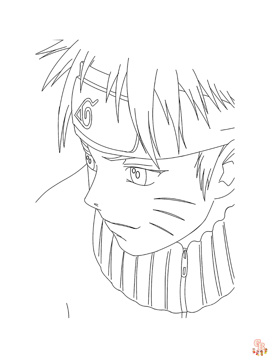 naruto face coloring pages