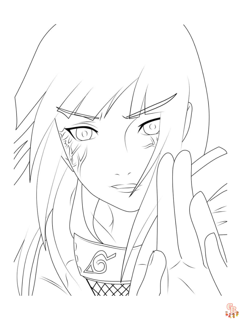 naruto hinata coloring pages