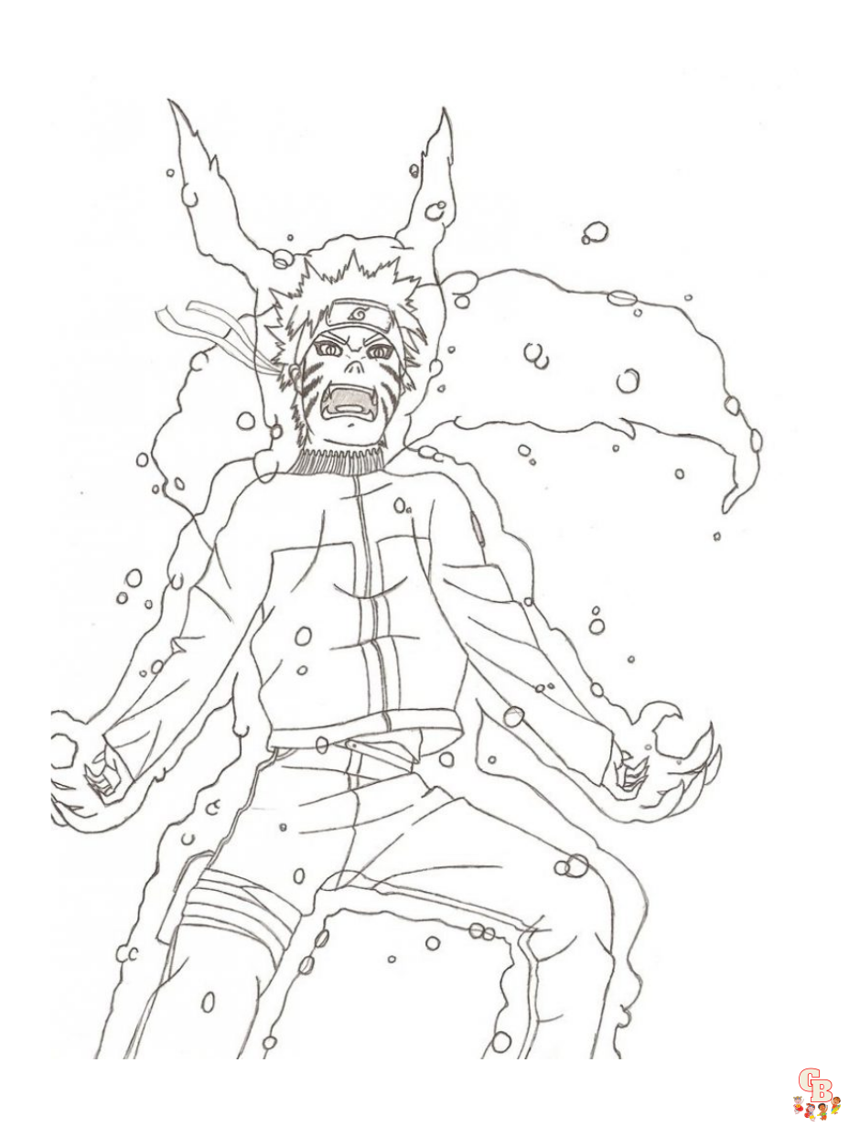 naruto kyuubi coloring pages