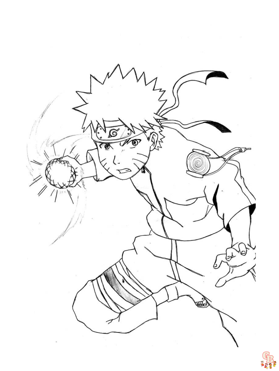 naruto rasengan coloring pages