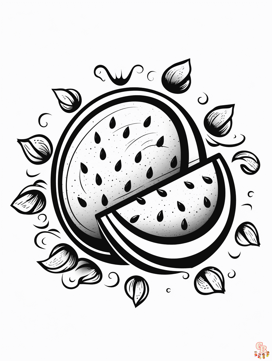 watermelon Coloring pages 7