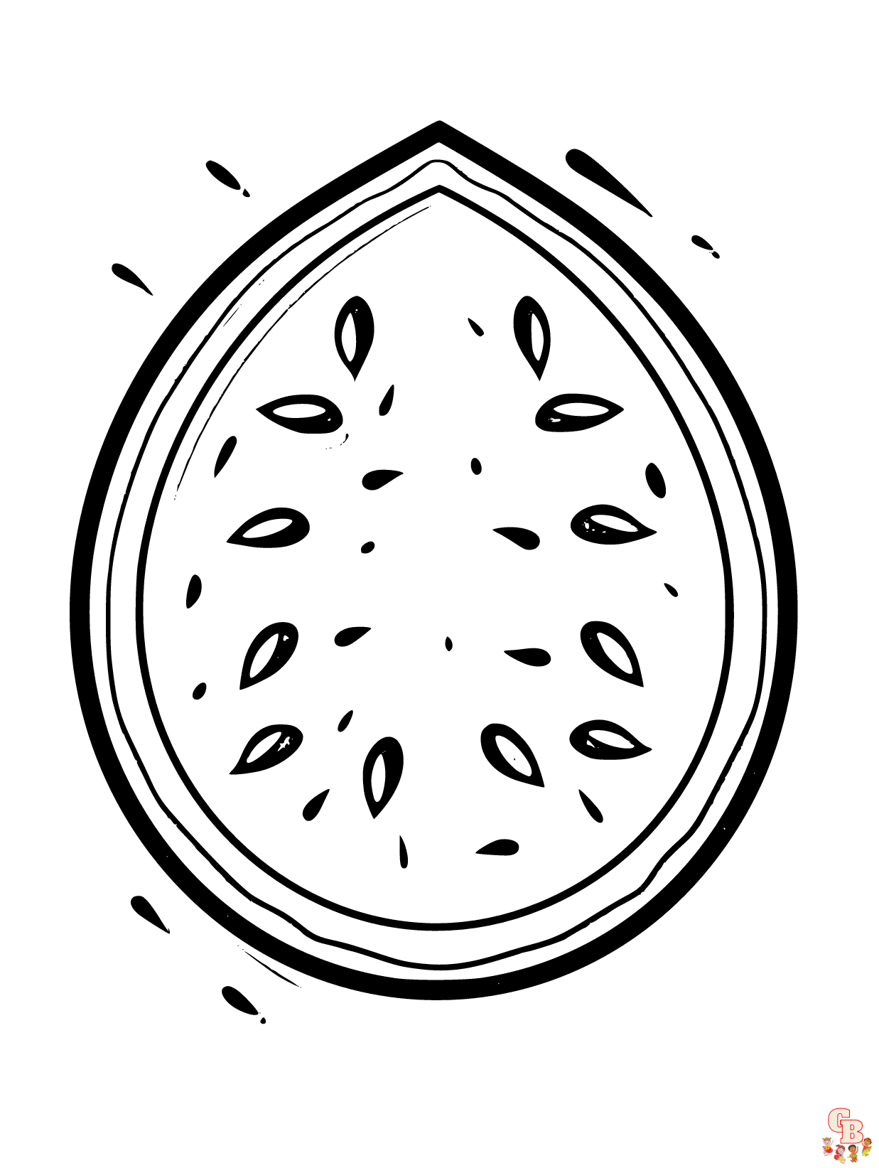 watermelon Coloring pages easy