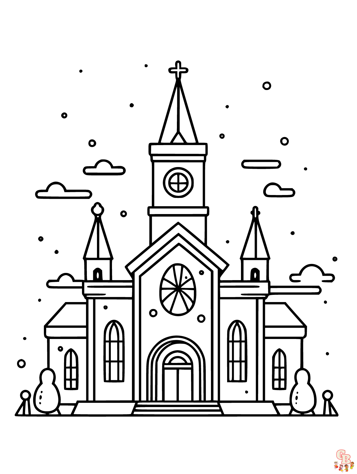 Church coloring pages free