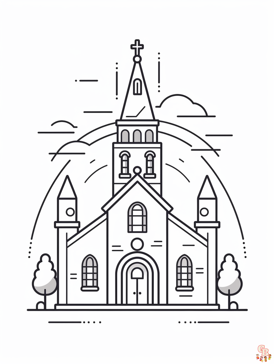 Church coloring pages printable