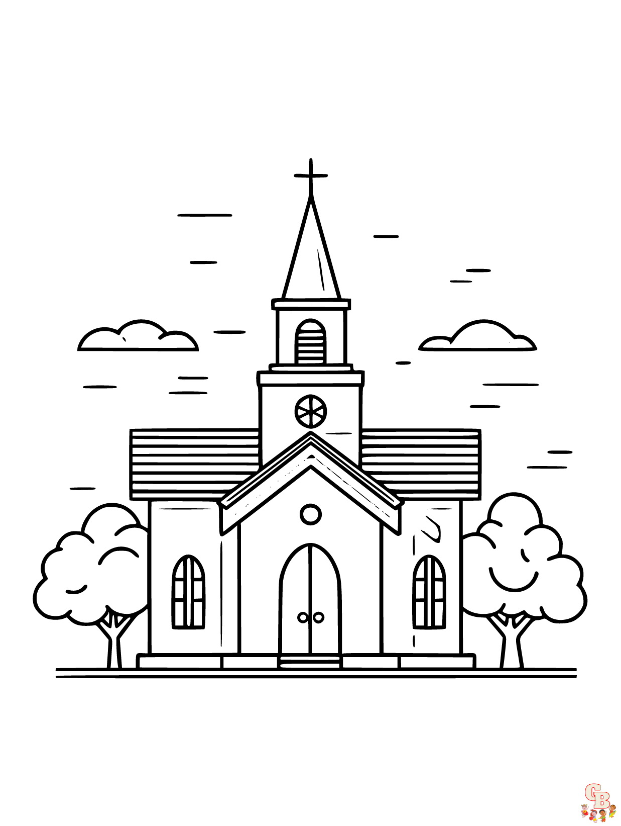 Church coloring pages to print