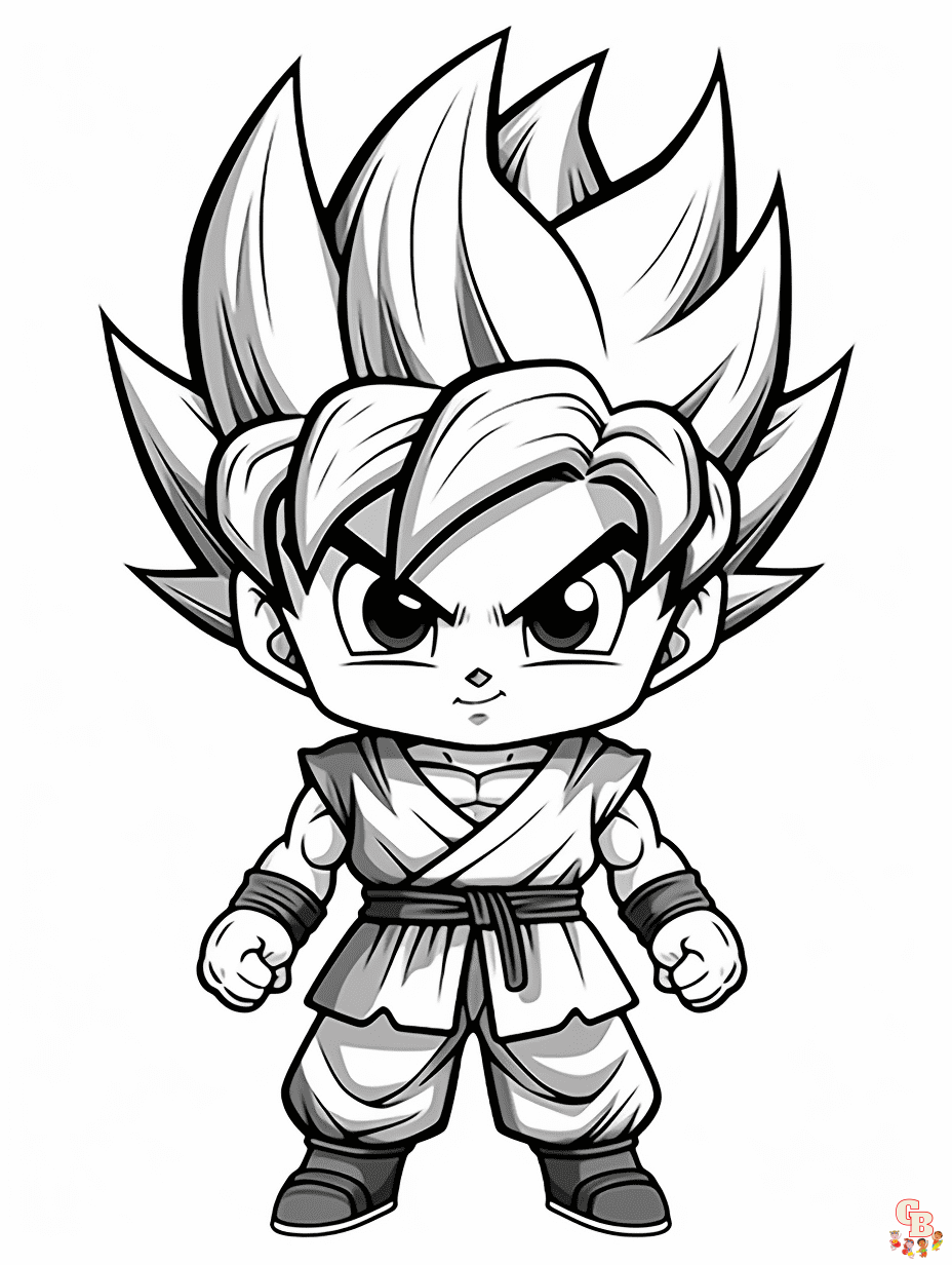 Dragon Ball Z coloring pages easy