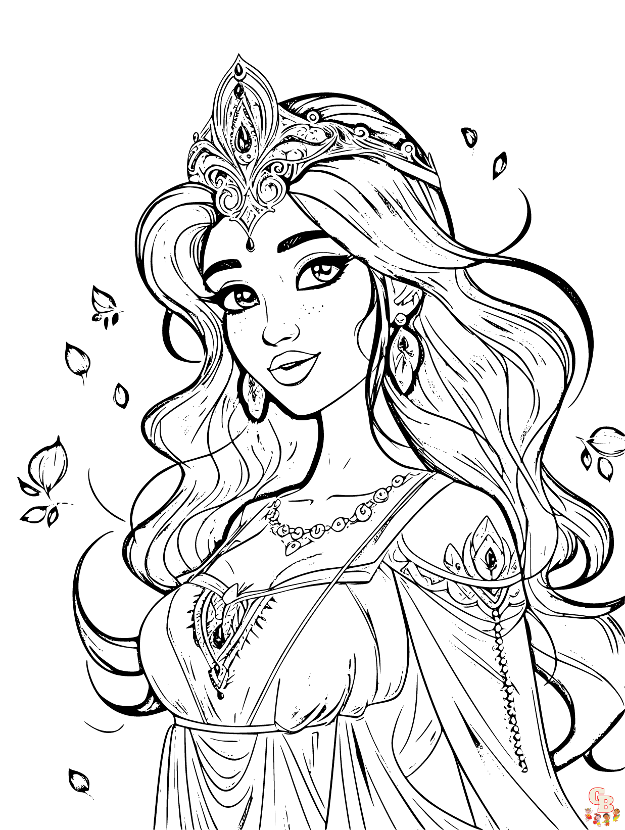 Jasmine coloring pages