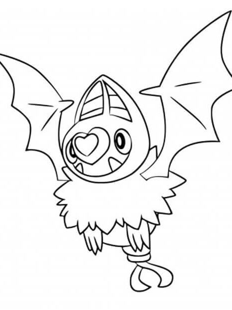 Swoobat Pokemon coloring page