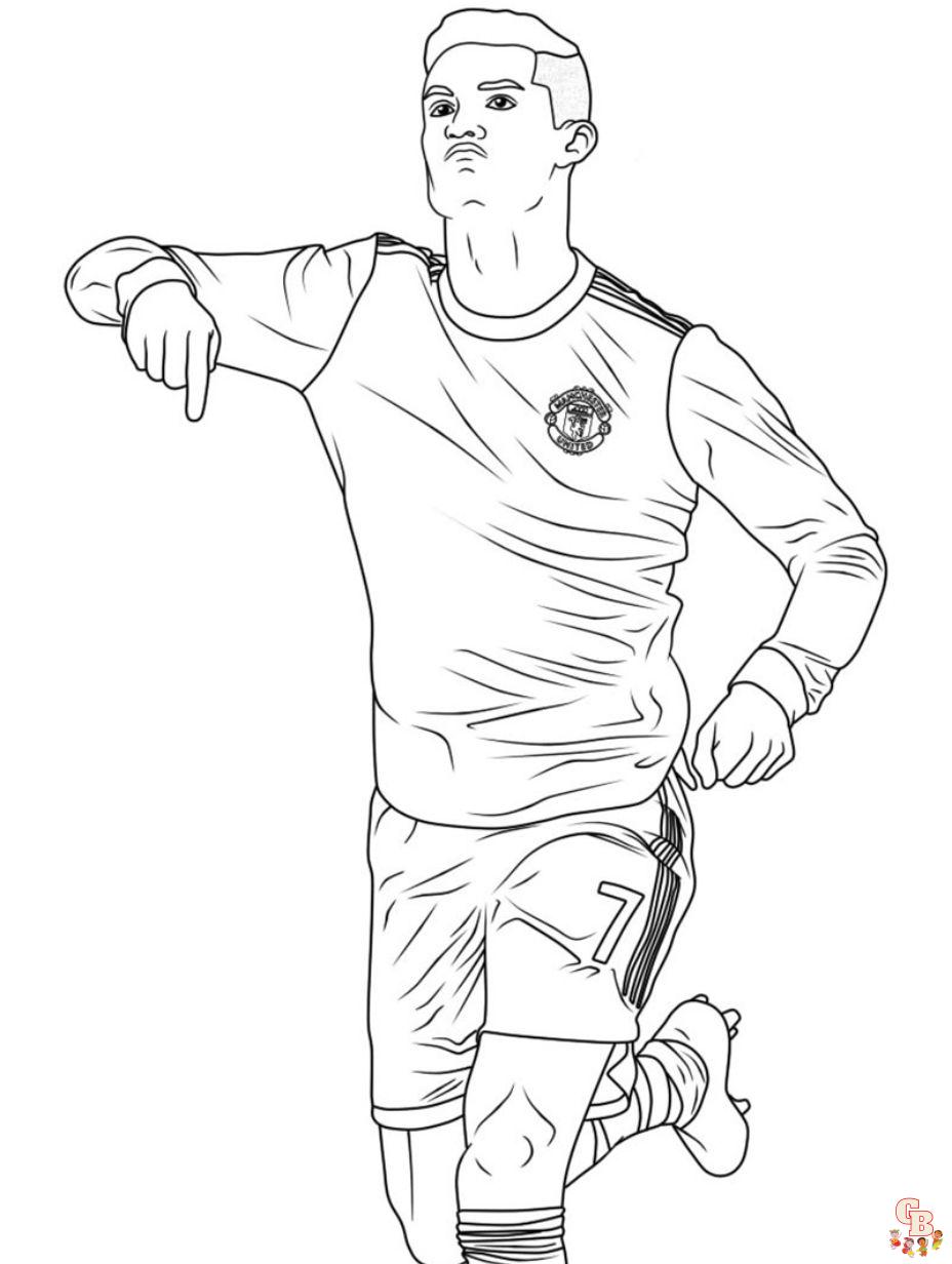 cristiano ronaldo coloring pages manchester united free