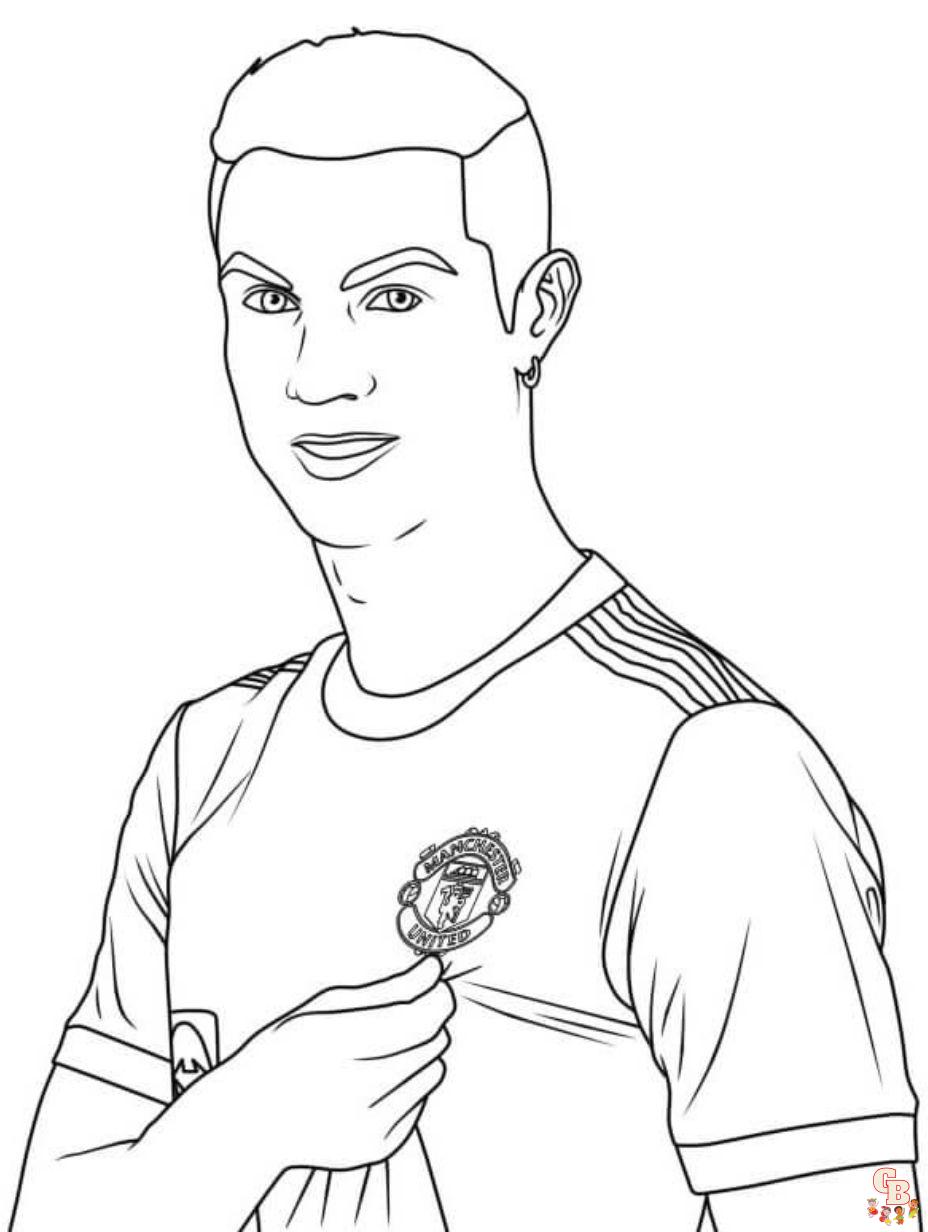 cristiano ronaldo coloring pages manchester united