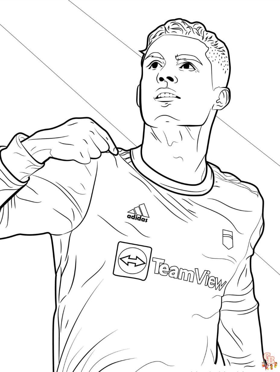 cristiano ronaldo coloring pages