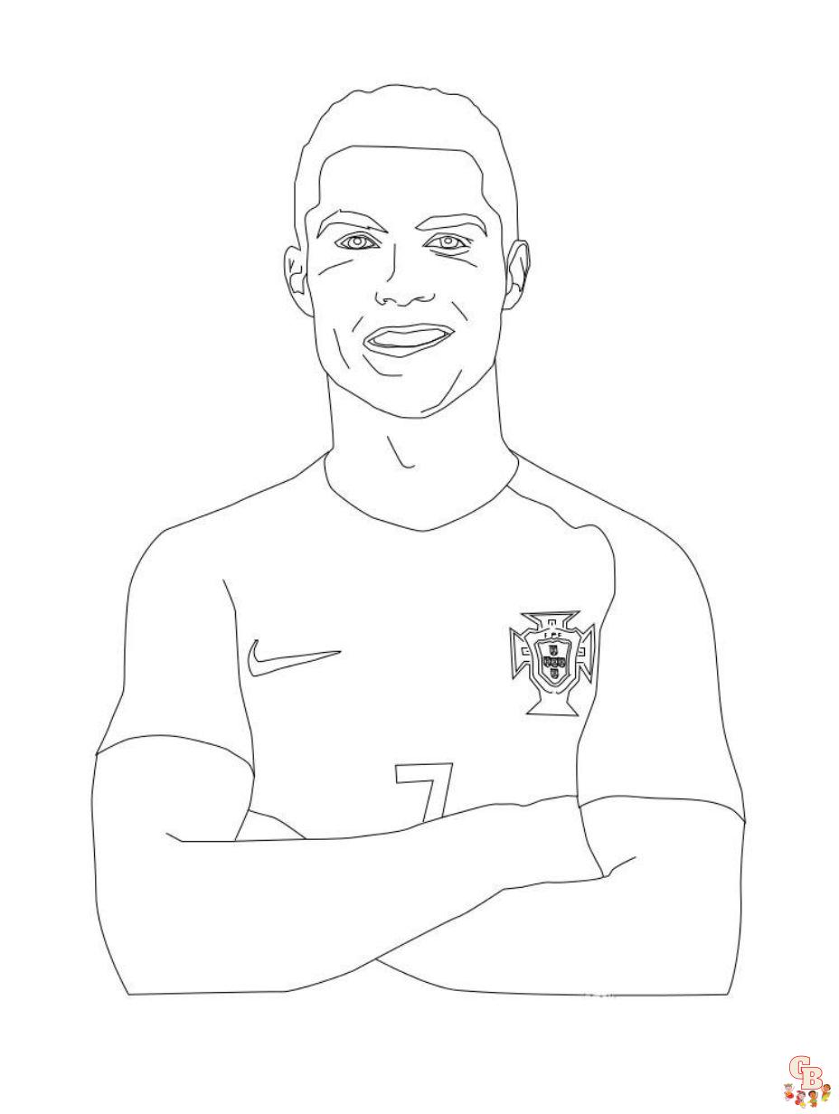 cristiano ronaldo printable coloring pages