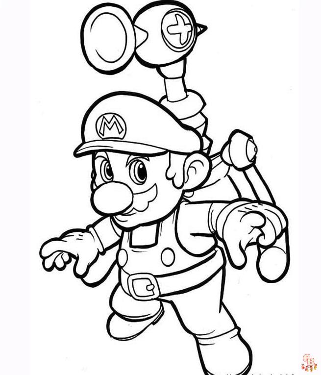 mario bros coloring pages free