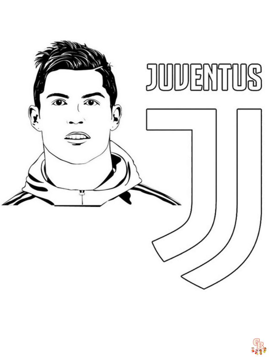 ronaldo juventus coloring pages free