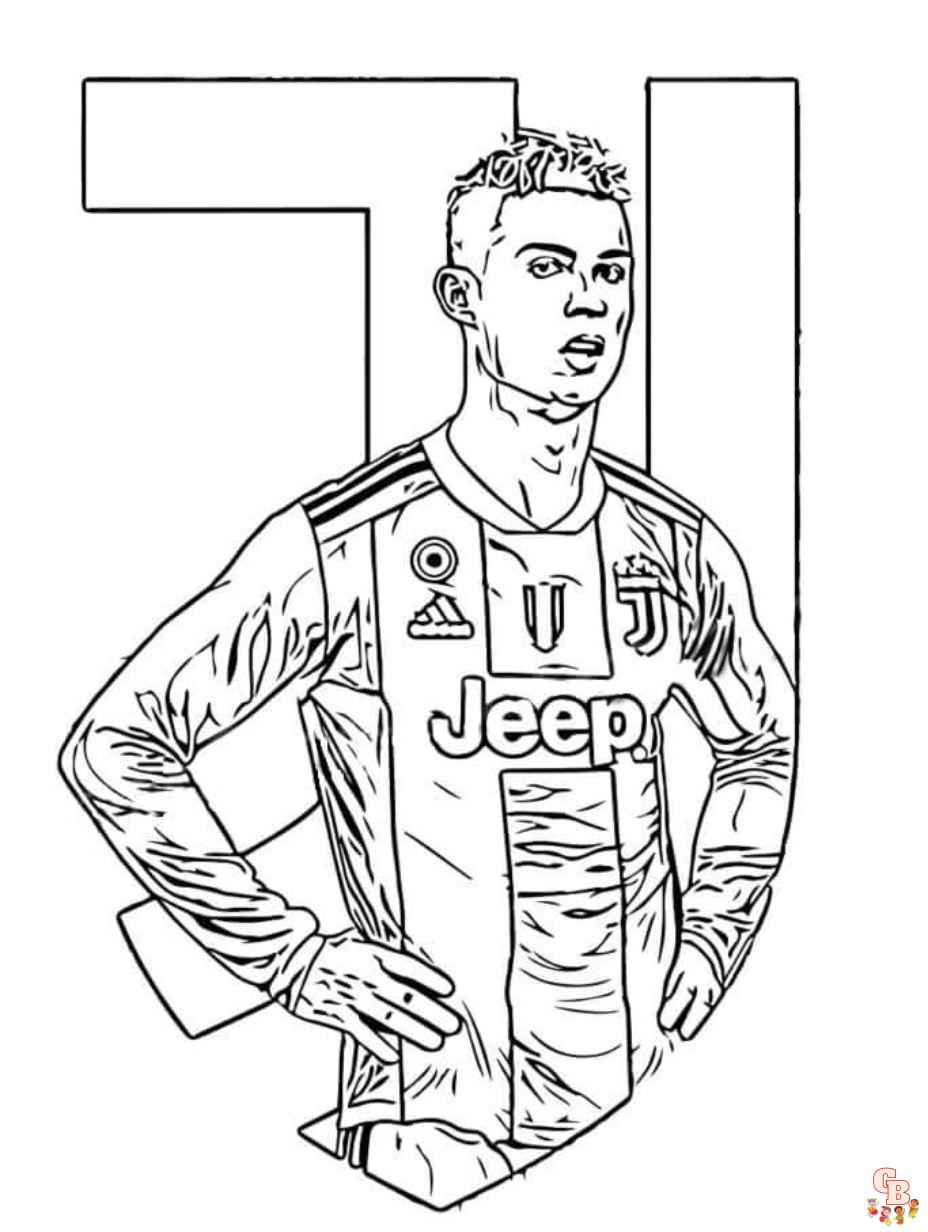 ronaldo juventus coloring pages printable