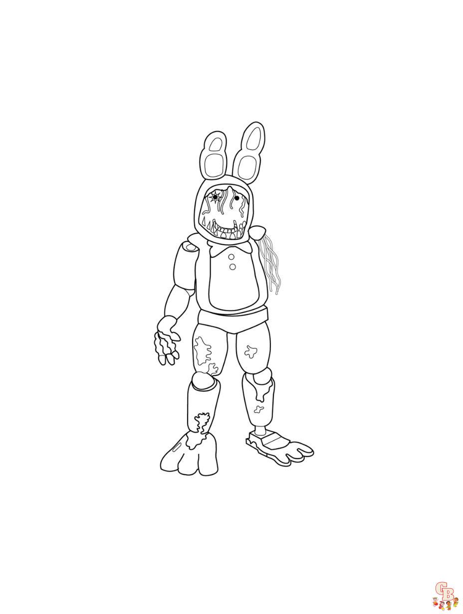 Bonnie the bunny coloring pages